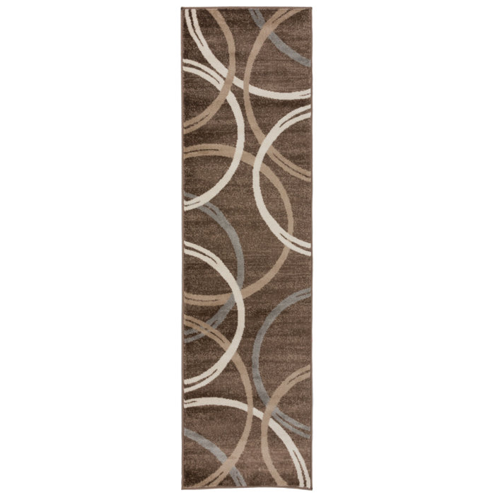 Ebern Designs Devonshire Abstract Brown/Gray/Cream Area Rug & Reviews